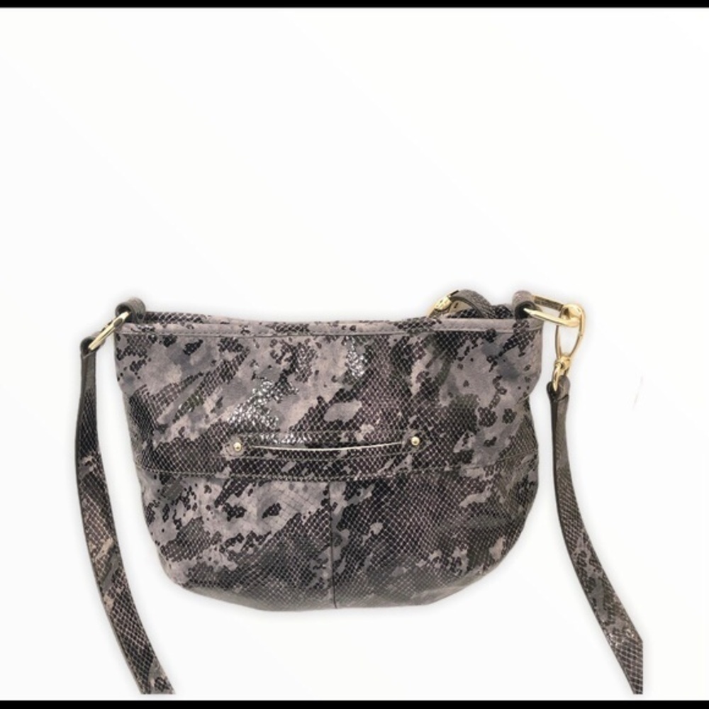 B. Makowsky Blue Python Embossed Bag - image 3